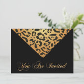 50. Geburtstagspartei Einladung in Leopard (Stehend Vorderseite)