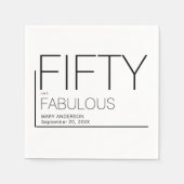 50. Geburtstagspartei Serviette (Vorderseite)