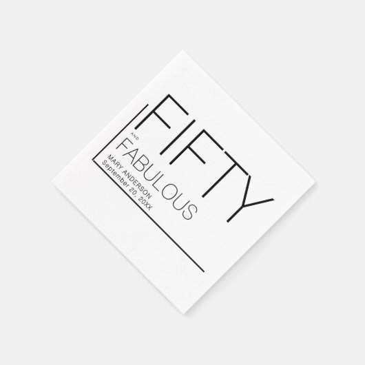 50. Geburtstagspartei Serviette (Ecke)