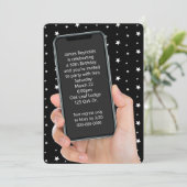 50. Geburtstagspartei - Textnachricht Einladung (Stehend Vorderseite)