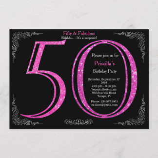 50. Geburtstagsparty, 50, Gatsby, schwarzes Silber Einladung