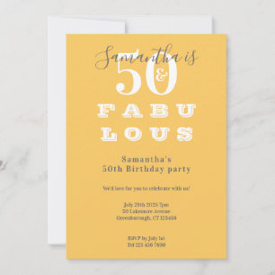 50. Geburtstagsparty 50 und fabelhafte Moderne Gel Einladung