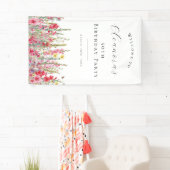 50. Geburtstagsparty August Geburtstagsfeier Blume Banner (Insitu)