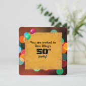 50. Geburtstagsparty Bash Einladung (Stehend Vorderseite)