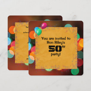 50. Geburtstagsparty Bash Einladung