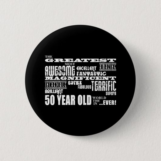 50. Geburtstagsparty Best Fünfzigjährig Button (Vorderseite)
