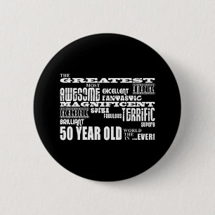 50. Geburtstagsparty Best Fünfzigjährig Button