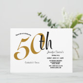 50. Geburtstagsparty, Black & Gold Thema (Stehend Vorderseite)