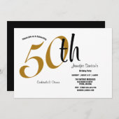 50. Geburtstagsparty, Black & Gold Thema (Vorne/Hinten)