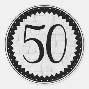 50. Geburtstagsparty Classic Round Sticker