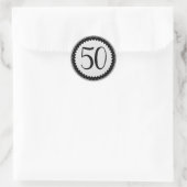 50. Geburtstagsparty Classic Round Sticker (Tasche)