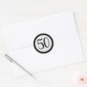 50. Geburtstagsparty Classic Round Sticker (Umschlag)