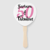 50. Geburtstagsparty Custom Pink Fächer (Vorderseite)