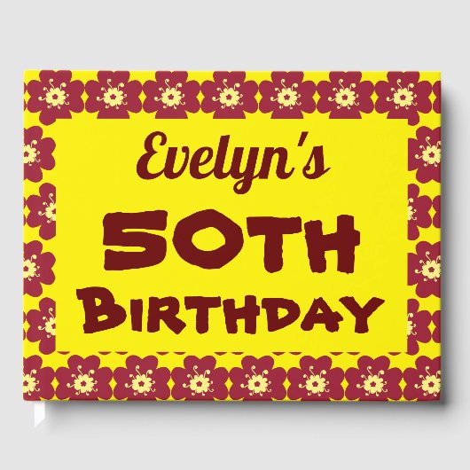 50. Geburtstagsparty der Roten Blume Gästebuch (Vorderseite)