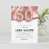 50. Geburtstagsparty Einladung (Stehend Vorderseite)