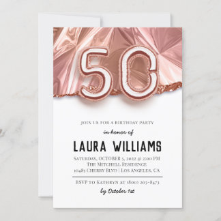 50. Geburtstagsparty Einladung