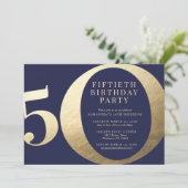 50. Geburtstagsparty Einladung (Stehend Vorderseite)