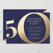 50. Geburtstagsparty Einladung (Vorne/Hinten)