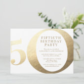 50. Geburtstagsparty Einladung (Stehend Vorderseite)
