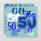 50. Geburtstagsparty Einladung (Vorne/Hinten)