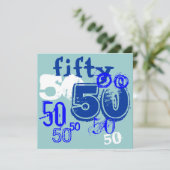 50. Geburtstagsparty Einladung (Stehend Vorderseite)