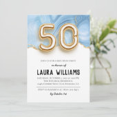 50. Geburtstagsparty Einladung (Stehend Vorderseite)