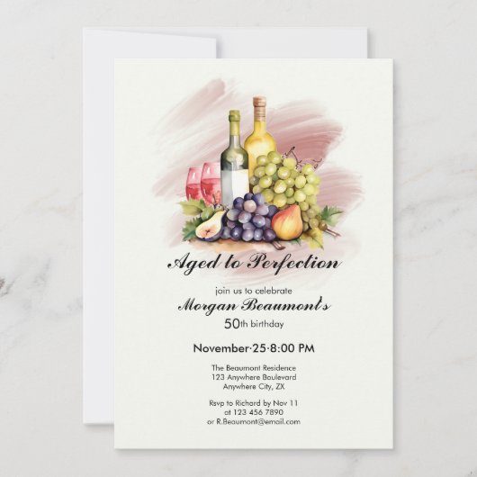 50. Geburtstagsparty Einladung (Vorderseite)