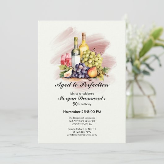 50. Geburtstagsparty Einladung (Stehend Vorderseite)