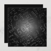 50. Geburtstagsparty Einladung (Vorne/Hinten)