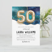 50. Geburtstagsparty Einladung (Stehend Vorderseite)