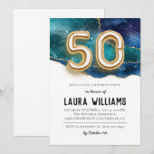 50. Geburtstagsparty Einladung (Vorne/Hinten)