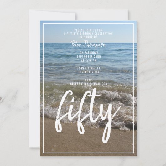 50. Geburtstagsparty Einladung (Vorderseite)