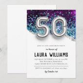 50. Geburtstagsparty Einladung (Vorne/Hinten)