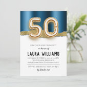 50. Geburtstagsparty Einladung (Stehend Vorderseite)