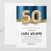 50. Geburtstagsparty Einladung (Vorne/Hinten)