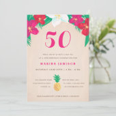 50. Geburtstagsparty Einladung (Stehend Vorderseite)