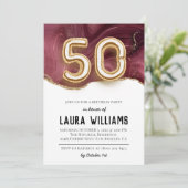 50. Geburtstagsparty Einladung (Stehend Vorderseite)