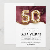 50. Geburtstagsparty Einladung (Vorne/Hinten)