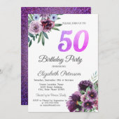 50. Geburtstagsparty Einladung (Vorne/Hinten)
