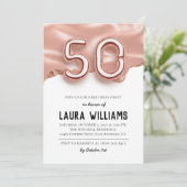 50. Geburtstagsparty Einladung (Stehend Vorderseite)