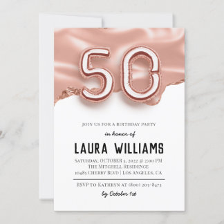 50. Geburtstagsparty Einladung