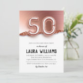 50. Geburtstagsparty Einladung (Stehend Vorderseite)