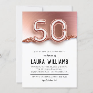 50. Geburtstagsparty Einladung