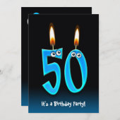 50. Geburtstagsparty Einladung (Vorne/Hinten)