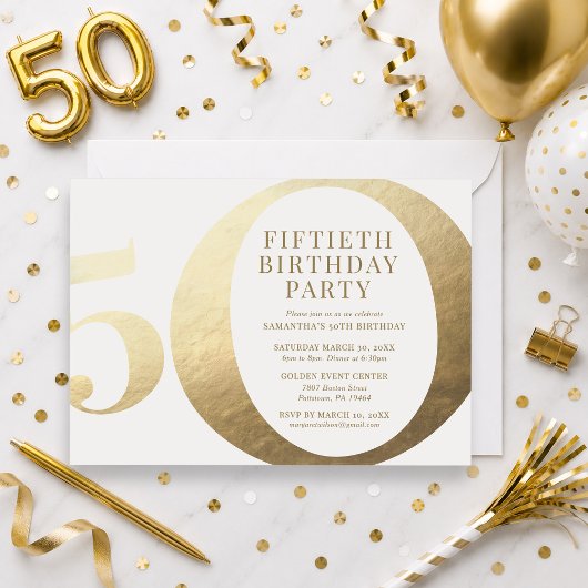 50. Geburtstagsparty Einladung