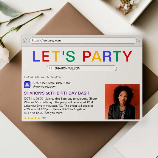 50. Geburtstagsparty Einladung