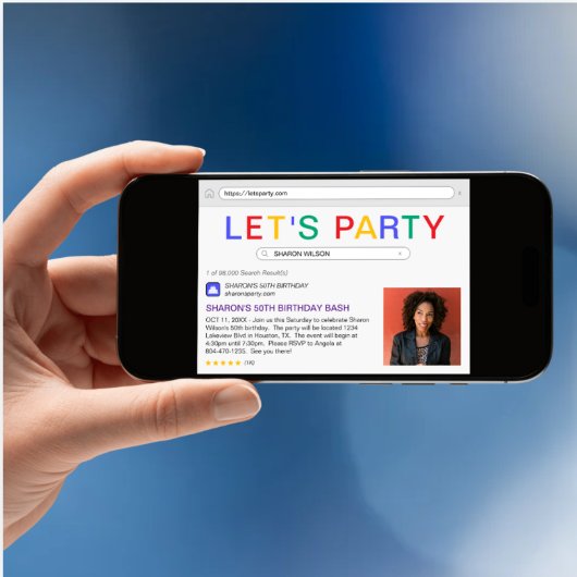 50. Geburtstagsparty Einladung