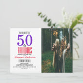 50. Geburtstagsparty Einladung (Stehend Vorderseite)