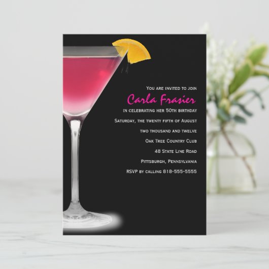 50. Geburtstagsparty Einladung (Stehend Vorderseite)