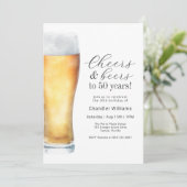 50. Geburtstagsparty Einladung (Stehend Vorderseite)